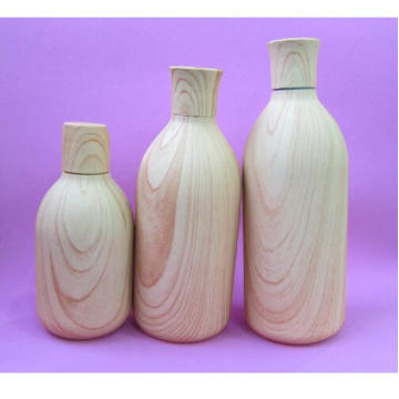 Bouteille en bois de 250 ml et 500 ml avec bouchon en bois